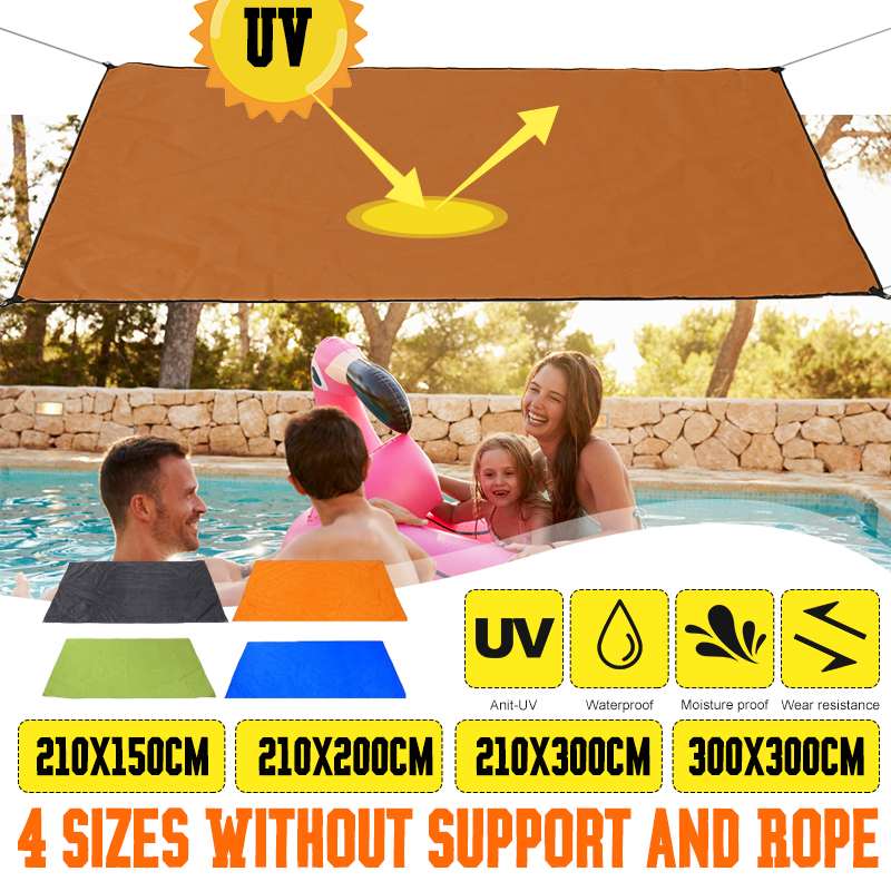 Tente de Camping en plein air parasol pluie soleil abri UV plage auvent auvent abri plage pique-nique tapis tapis tapis de sol tente soleil ombre voiles
