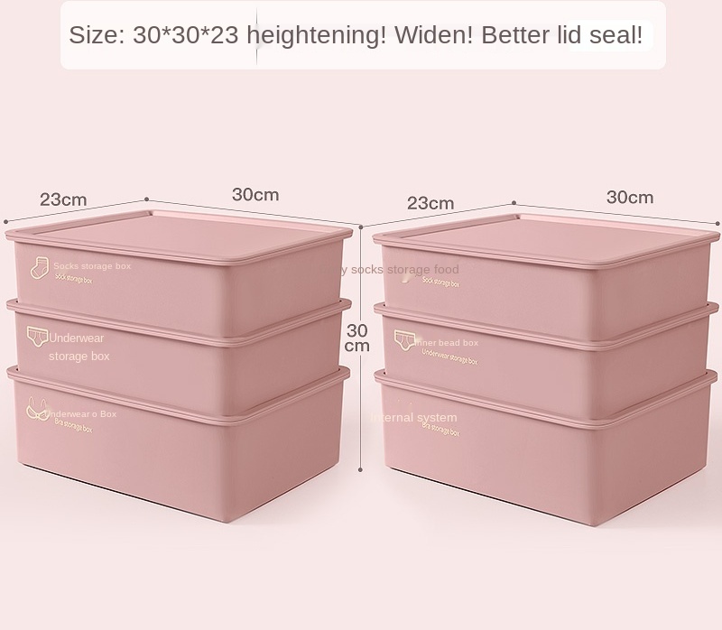 Underwear Storage Box Household Drawer Wardrobe Compartment Artifact Socks Panties Three-in-one Storage Box Shorts storage box