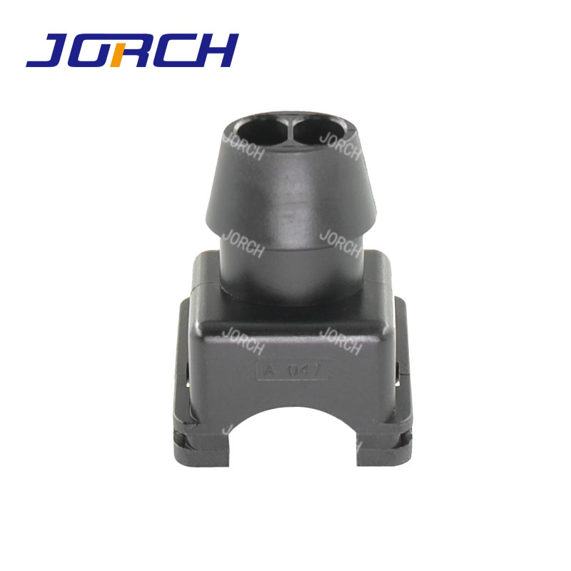 1 Set 2 Pin Amp Tyco Brandstofinjector Connector Waterdicht Junior Power (Mini Timer) plug Met Rubber Boot Voor Auto 'S