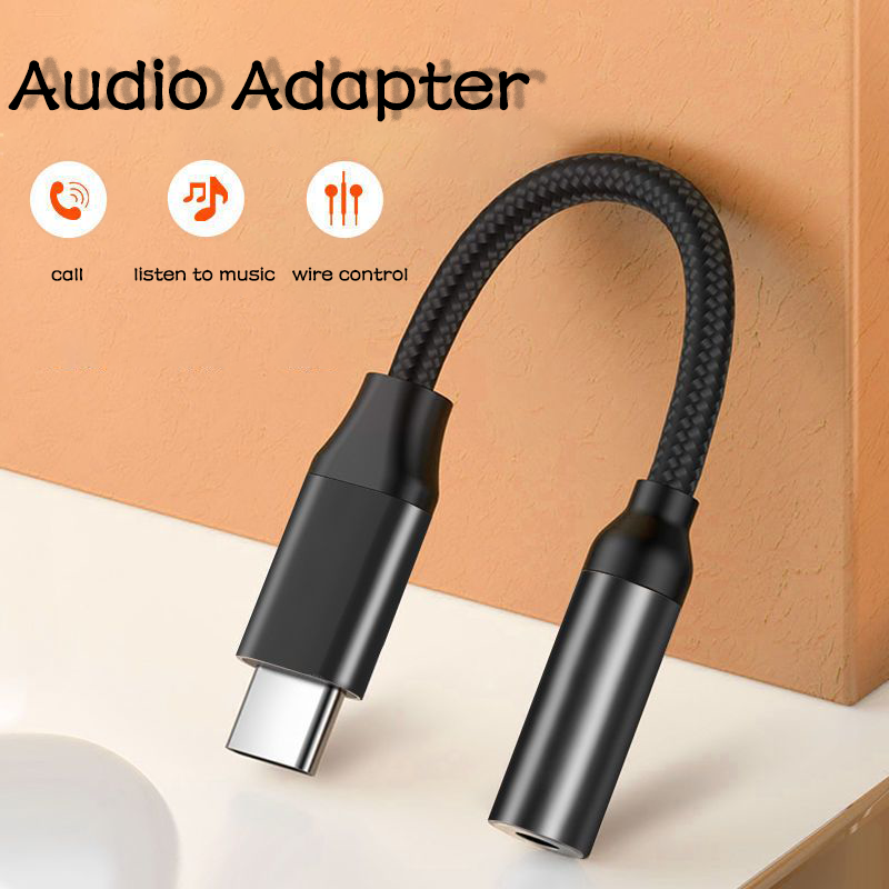 USB C auf 3 5 mm Klinke Aux Adapter Typ C 3 5 Klinke Audiokabel Telefonzubehör Cabo Adaptador USB Tipo C USB C Adapter Kopfhörer