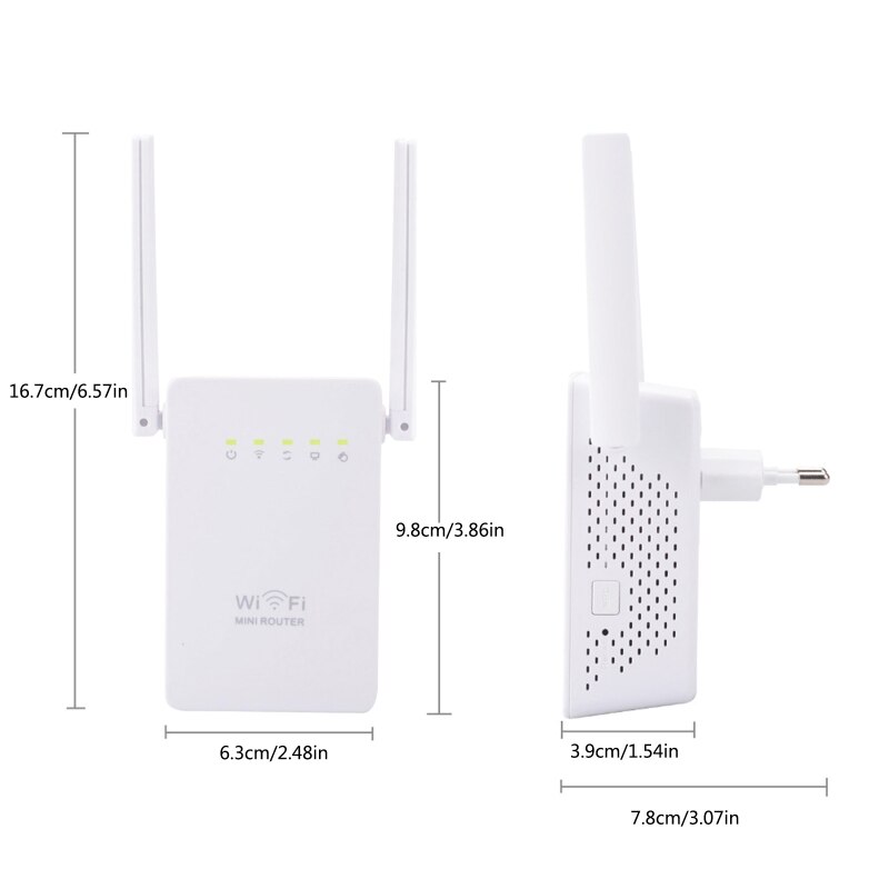 1200Mbps 2.4GHZ 5GHZ Dual-Band Extender Wireless Signal Repeater Network