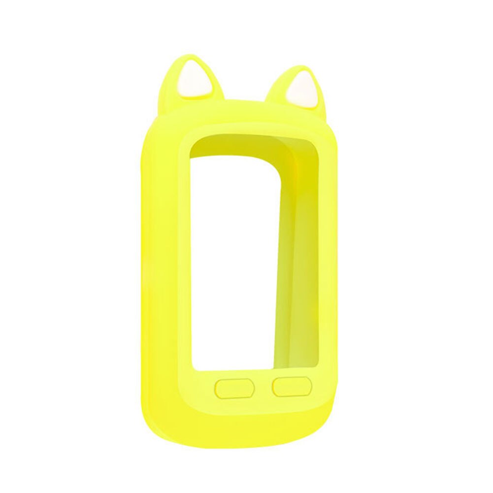 Couverture de Code de vélo d'oreille de chat pour XOSS G compteur de vitesse montre couverture de protection Silicone Anti-goutte couleur facultative appropriée: yellow