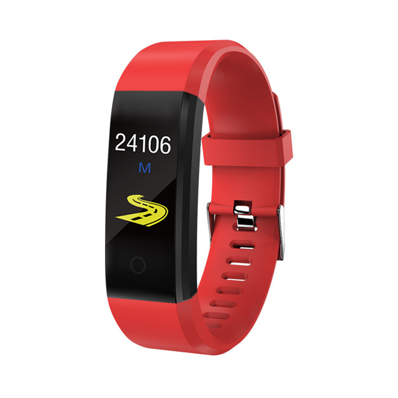 TOP Bracelet intelligent Sport Bracelet santé fréquence cardiaque pression artérielle bande intelligente activité Fitness Tracker Smartband PK M2 M3 ID115: Rouge