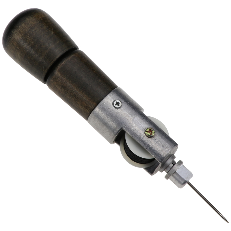 Kit de aguja de hilo de coser para punto de cruz de cuero, punzón de costura de cuero con hilo