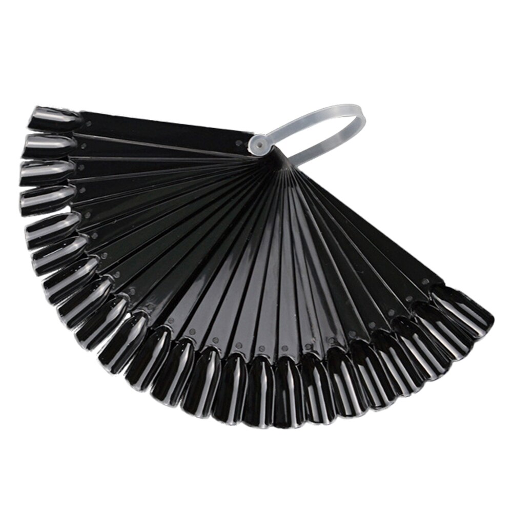 Professionele 24Pcs Fan Shape Nail Art Polish Kleur Kaart Praktijk Sample Valse Tips Display Palet Kaarten Nagellak UV gel