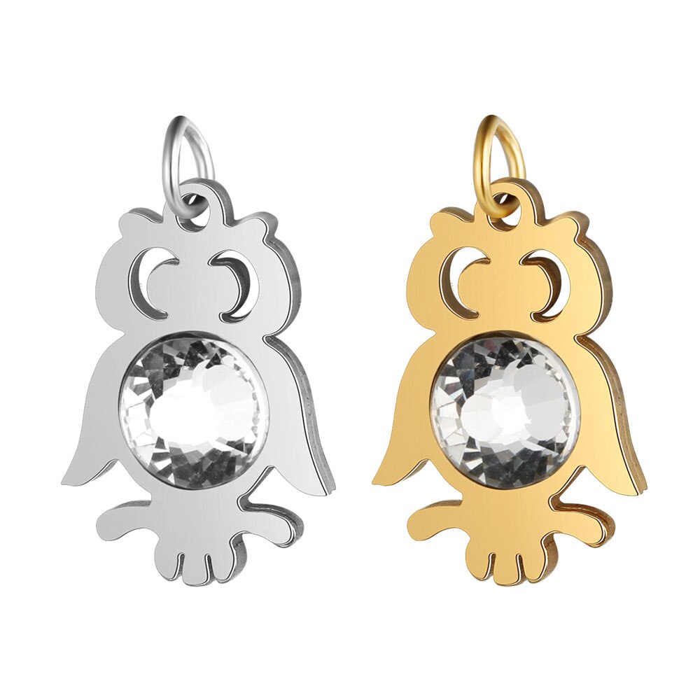 5 stuks Humming Bird Nachtuil Vogel Charm 100% Rvs Nooit Aantasten AAAAA Hangers Hoge Gepolijst