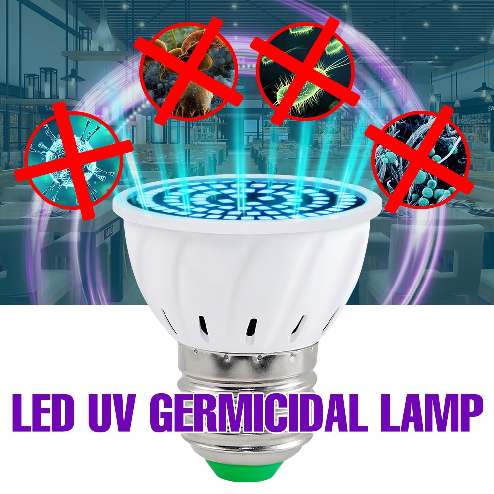 WENNI LED UV Lamp Virus E14 LED UVC Germicidal Light E27 Bactericidal Lamp MR16 Disinfection Light GU10 Sterilizer Light Bulb