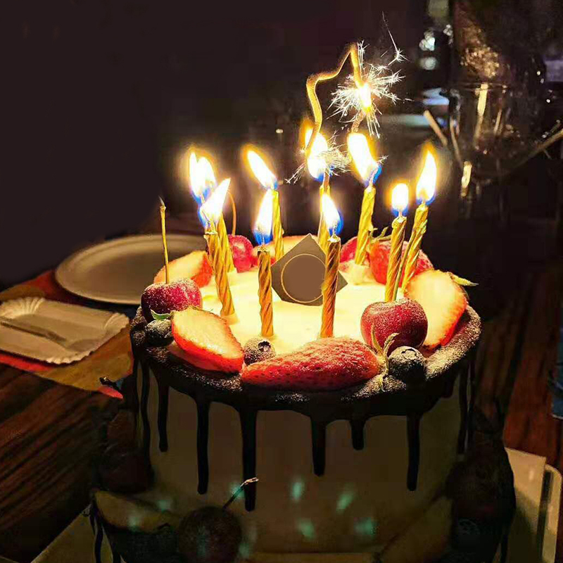 10 Uds. Reencendido de vela con velas para pastel de cumpleaños, decoración de postres, de broma de traviesa para suministros de de cumpleaños