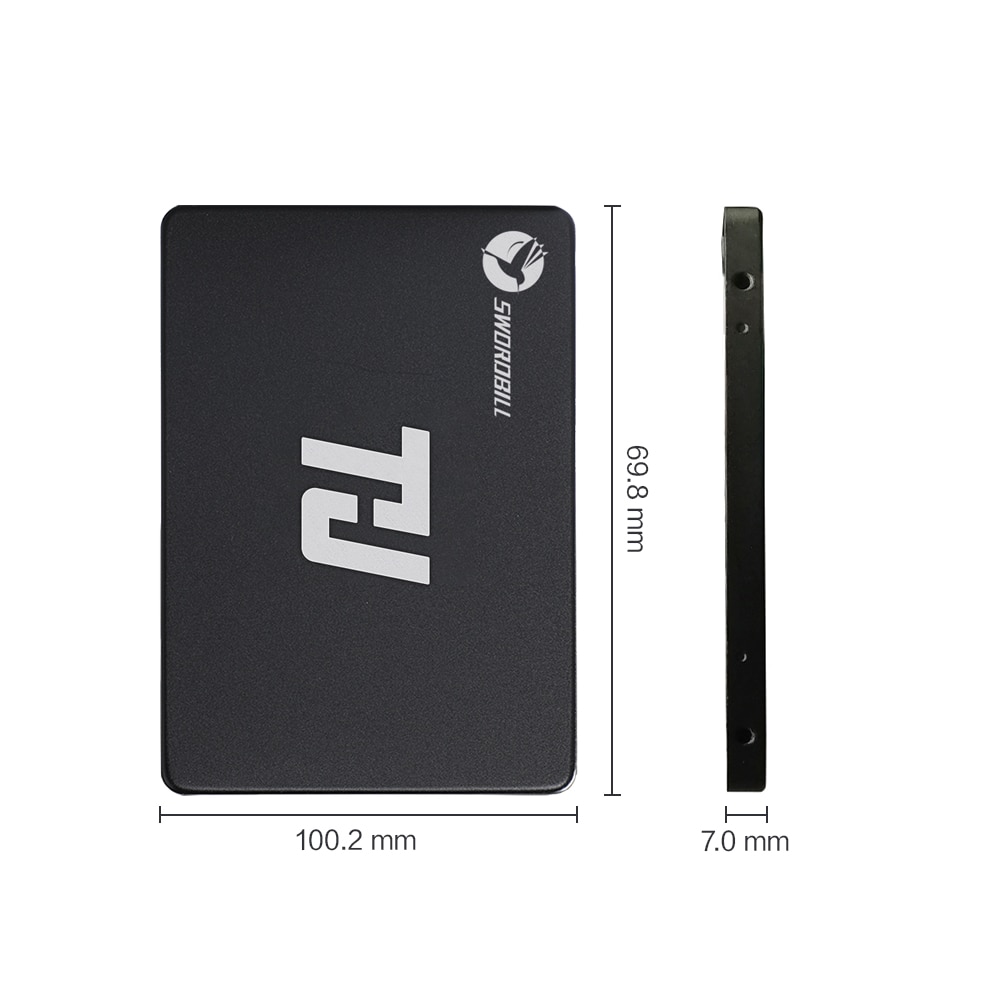 THU-boîtier Transparent pour disque dur externe SSD, sata 3, 2.5 pouces, avec sac gratuit, pour ordinateur de bureau et ordinateur portable