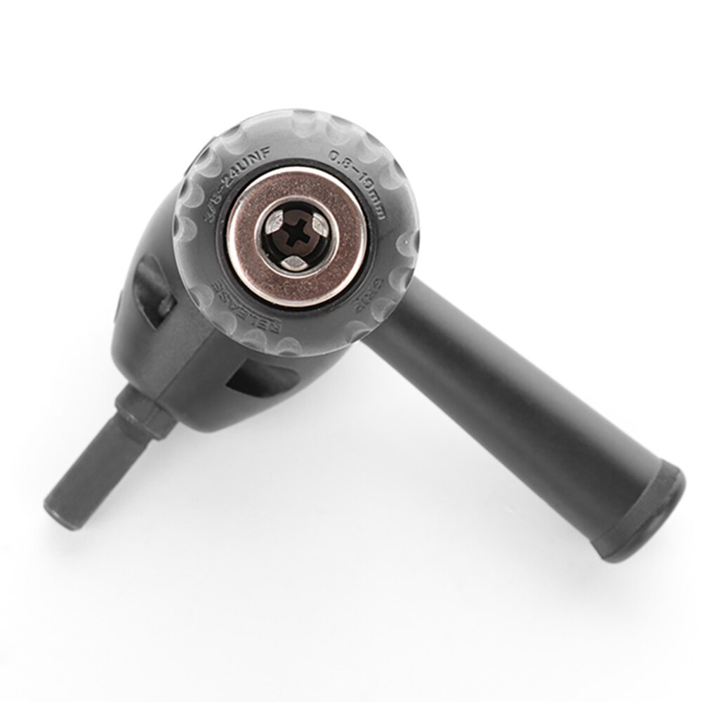 3/8 "rechts Winkel Adapter 90 Grad Bohrmaschine Befestigung 9,5mm Runde Schaft Keyless Futter Backenfutter 0,8-10mm/0,03-0,4 in