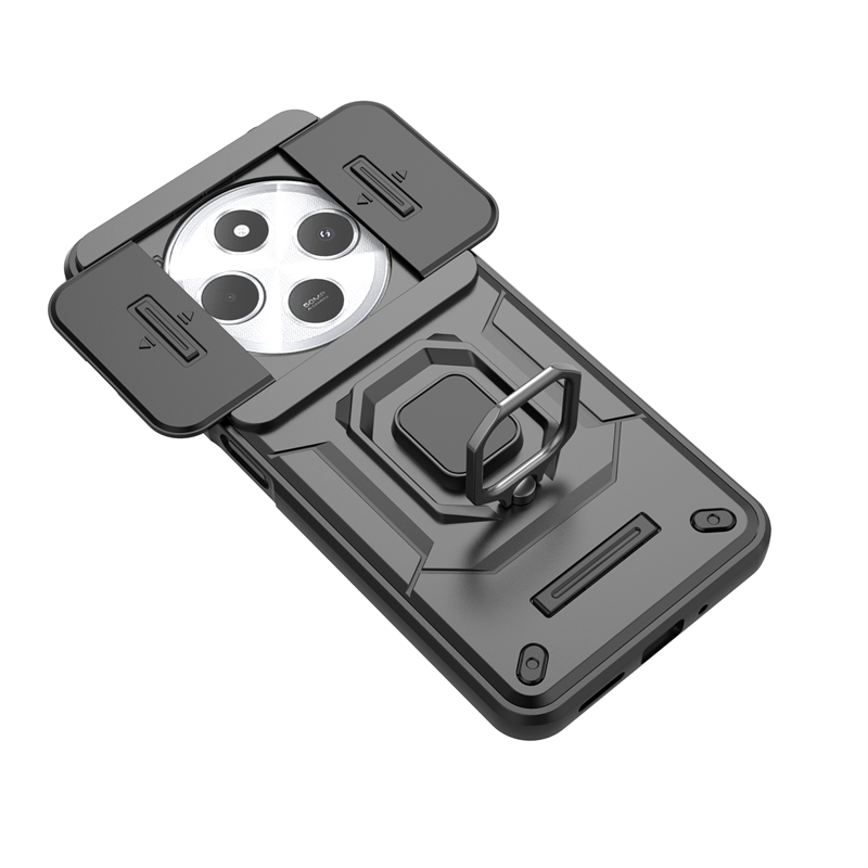 For Xiaomi Poco C75 4G Case Slide Window Lens Protect Armor Case For PocoC75 Poko Little Pocco C75 C 75 Magnetic Ring Cover