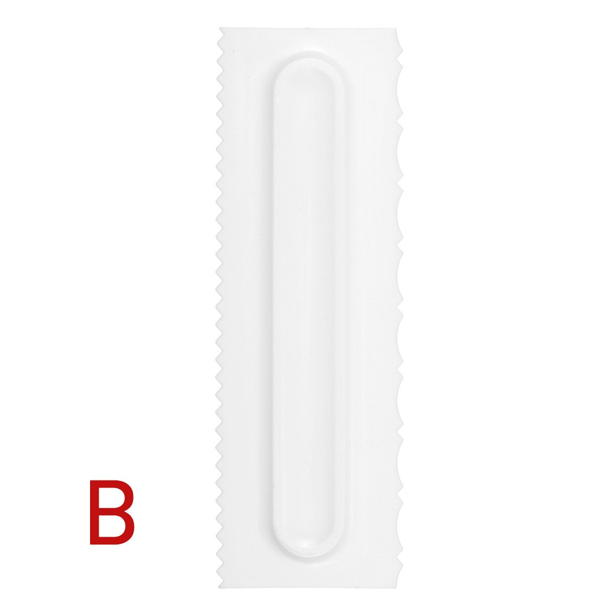 Cake Decorating Comb Cake Scraper Icing Smoother Plastic Confectionery Pastry Spatula Baking Tools for Cake Shop Home Bakeware: B
