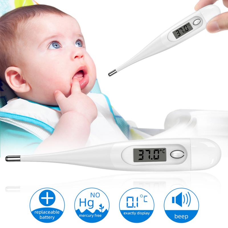Digital Thermometer Waterproof LCD Kids Baby Child Adult Body Temperature Measurement