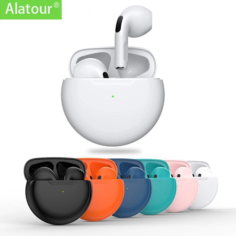 Alatour Draadloze Hoofdtelefoon Bluetooth 5.0 Koptelefoon Sport Oordopjes Headset Pro6 Opladen Doos Hoofdtelefoon Voor Alle Smartphones