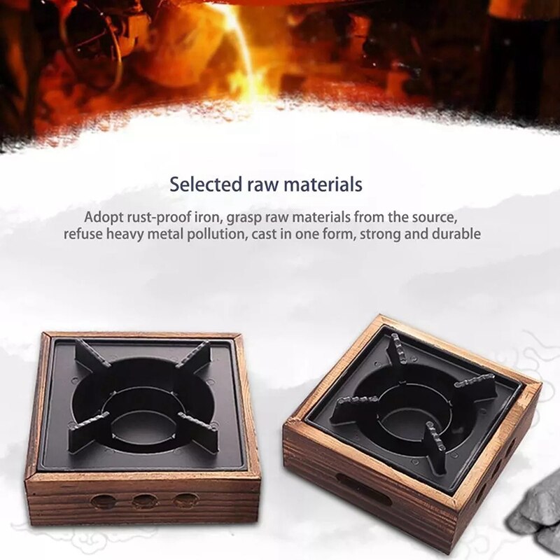 Portable Cooking Grills Aluminum Alloy Square Commercial Solid Stove Household Old Dry Stew Pot