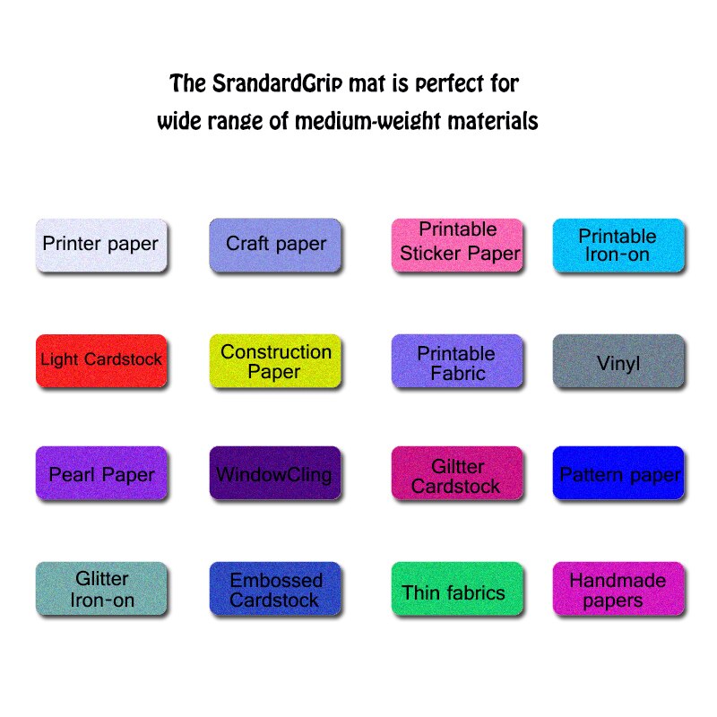 3pcs Color Replacement Cutting Mat Adhesive&Sticky Non-Slip Flexible Gridded for Silhouette Cameo Cricut Die Cutting Machine