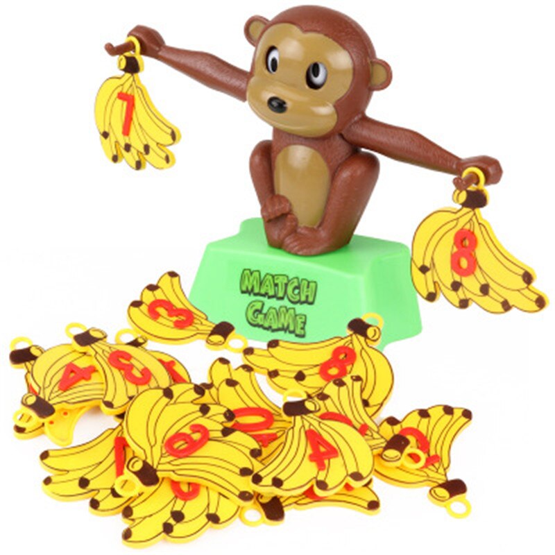 Montessori Matematica Partita Gioco Da Tavolo Giocattoli Scimmia Digital Balance Bilancia Del Giocattolo Del Bambino del Giocattolo di Apprendimento Animale Action Figure di Matematica Bilancia s giocattoli: Monkey B NO BOX