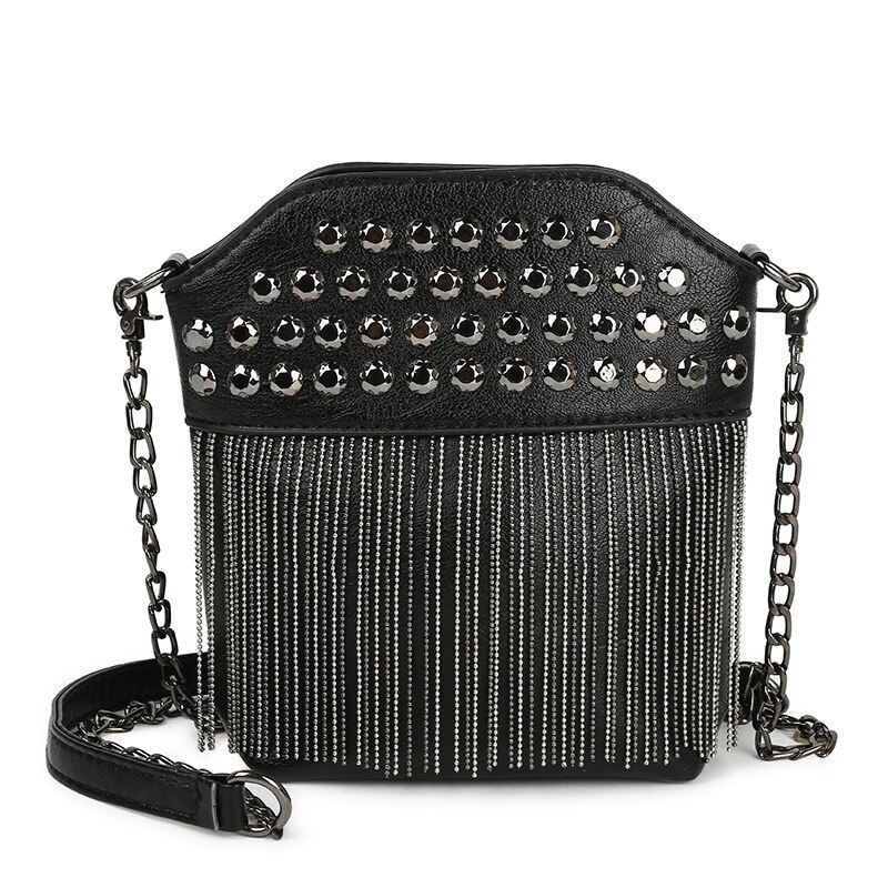 Women's Fringed Crossbody Bag Calm Atmospheric Shoulder Bag Trendy Wild Women's Bag: Style 6