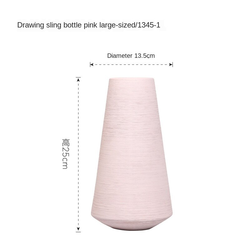 Morandi Brushed Ceramic Vase Flower Arrangement Living Room Villa Country Style Home Decoration Nordic Simple Modern Home Decor: 1345-1