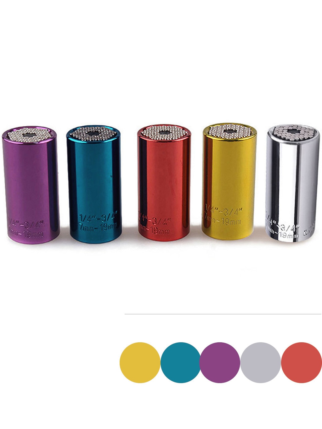 2Pcs Torque Wrench Head Set Universal Socket Sleeve adapter 7-19mm Power Drill Ratchet Bushing Spanner Key Grip Multi Hand Tools