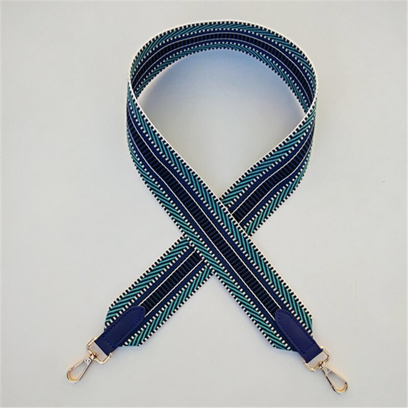 Colorido cinto de couro feminino saco acessórios arco-íris tecido ajustável alça para bolsa alça de ombro de náilon alças w211: L