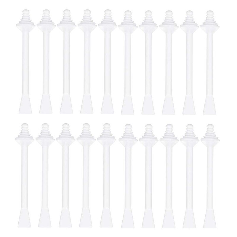 Wax Stok Plastic Multi-Functionele Uitstrijkje Neus Ontharing Gereedschap Waxen Hout Sticks Houten Professionele Ontharing Accessoires: 2 head-20PCS