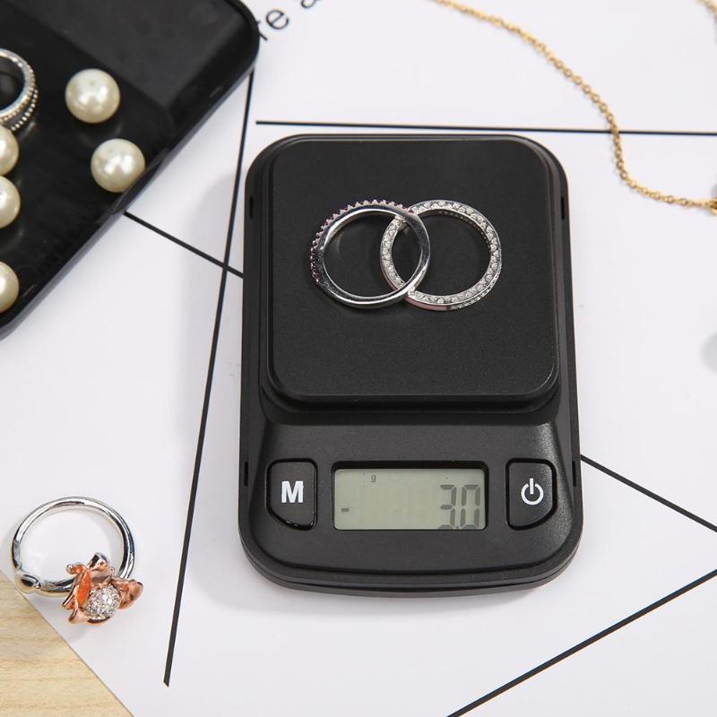 Báscula Digital portátil de palma para joyería, balanza Digital de bolsillo, pantalla LCD electrónica, ponderación de escala, diamante para cocina, 1 Uds.