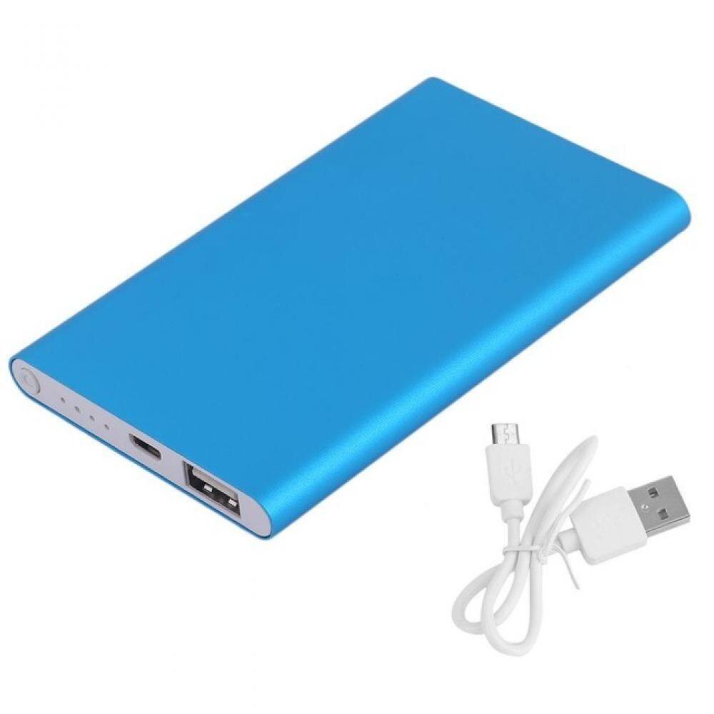 Ultra-thin 12000mah Power Bank Portable Charger USB Battery Mobile Power Supply for Smart Phone External Mobile Power Supply: Blue