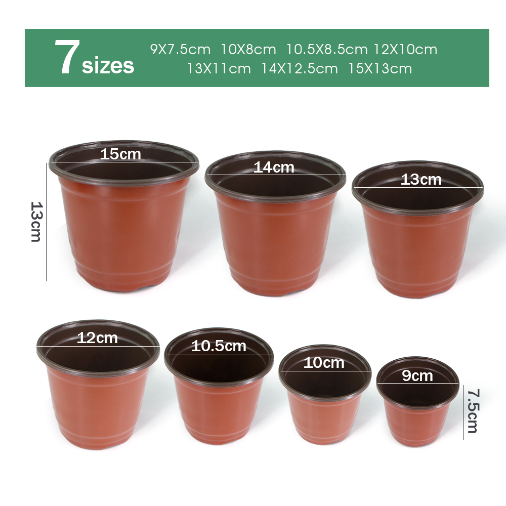 20/50PCS 9/10/11/12/15cm Huis Tuin Plastic bloempot voor Bloem Vetplanten Kwekerij Transplantatie Groeiende Cup Zaden Beginnende Trays