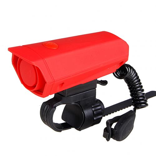 Fiets fietsstuur elektrische bel led licht fietsen regendicht luide claxon ring fietstoeter sirene alarmbel ridi accessoires: Rood