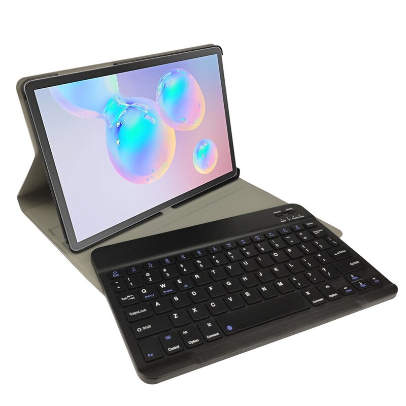 Bluetooth tastatur til samsung galaxy tab  s6 10.5 sm-t860/t865 tablet cover magnetisk aftageligt tastatur læder etui  #2