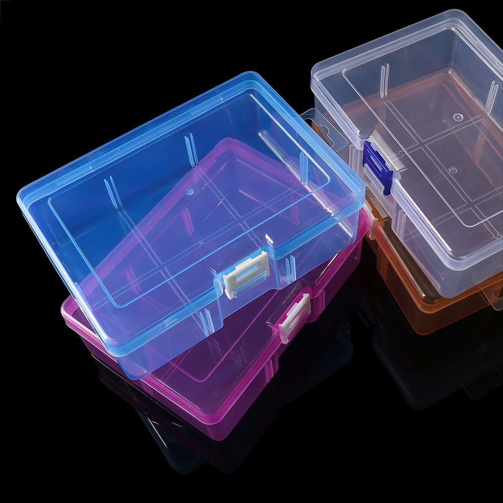 Caja de plástico rectangular transparente, cajas de almacenamiento para accesorios de joyería, artículos pequeños para manualidades de cuentas DIY, 1 Uds.