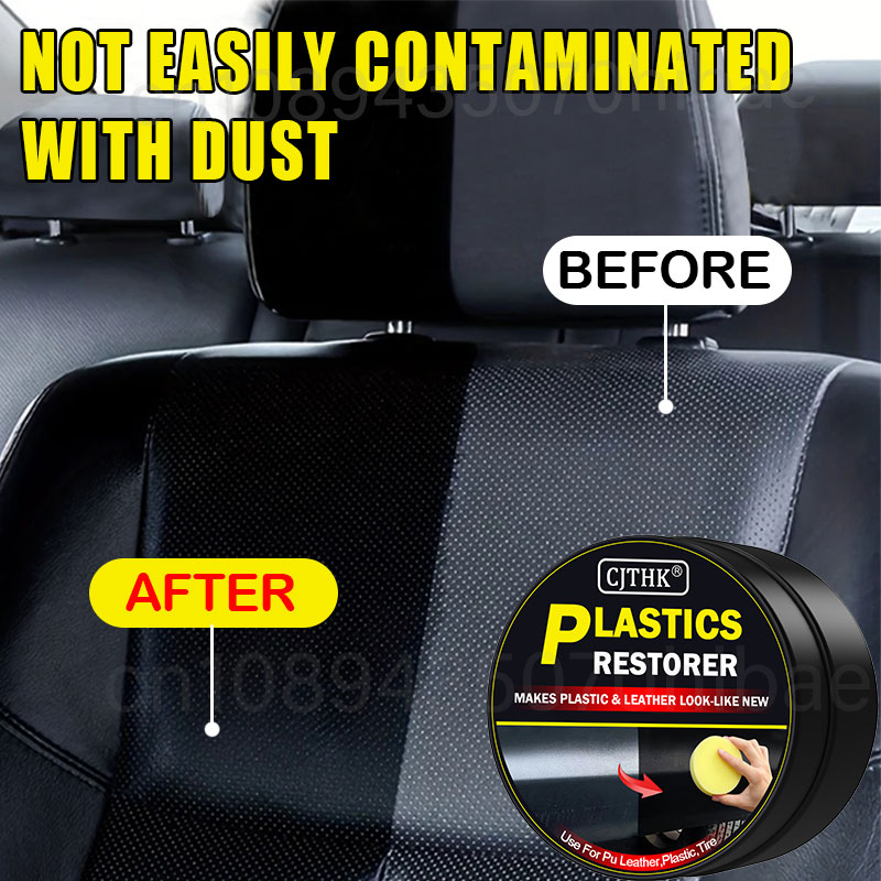 Restaurador de plástico do carro auto painel interior renovação revestimento cera couro plástico borracha polonês reparação auto recondicionamento creme cuidados