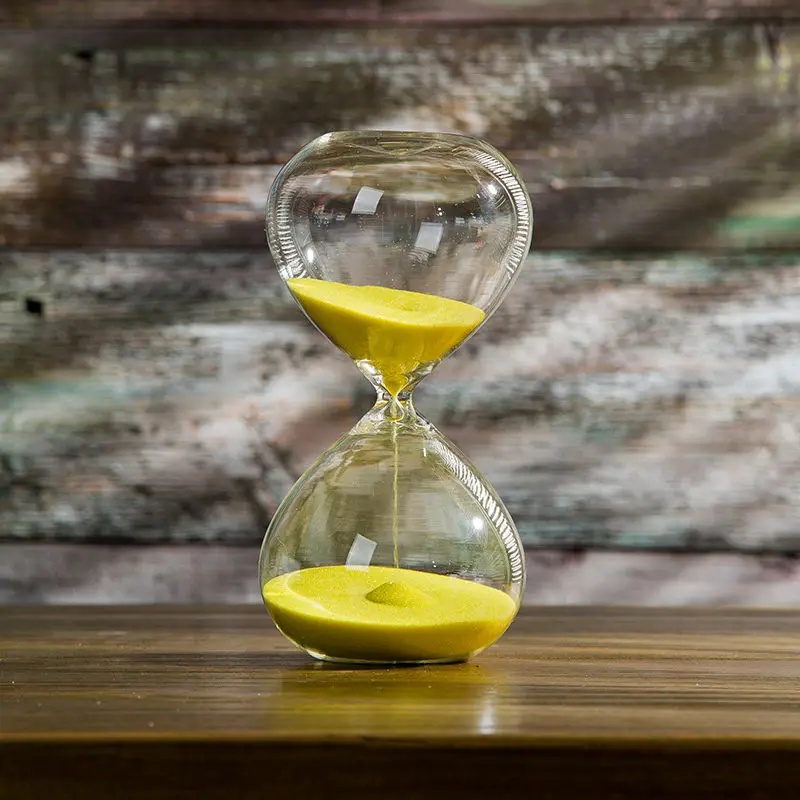 5/10/15/30/60 Minuten Sanduhr Sanduhr Zeit Management Werkzeug Kreative Glas Sanduhr Ornamente schreibtisch Hause Dekorative Spielzeug: Gold / 15min