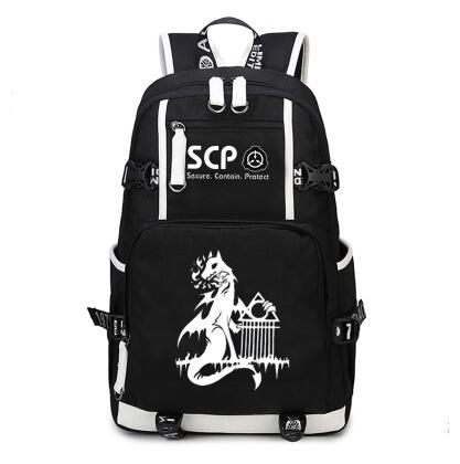 Scp seguro conter proteger cosplay mochila capacidade escola saco de ombro adolescente portátil viagem presente: 9