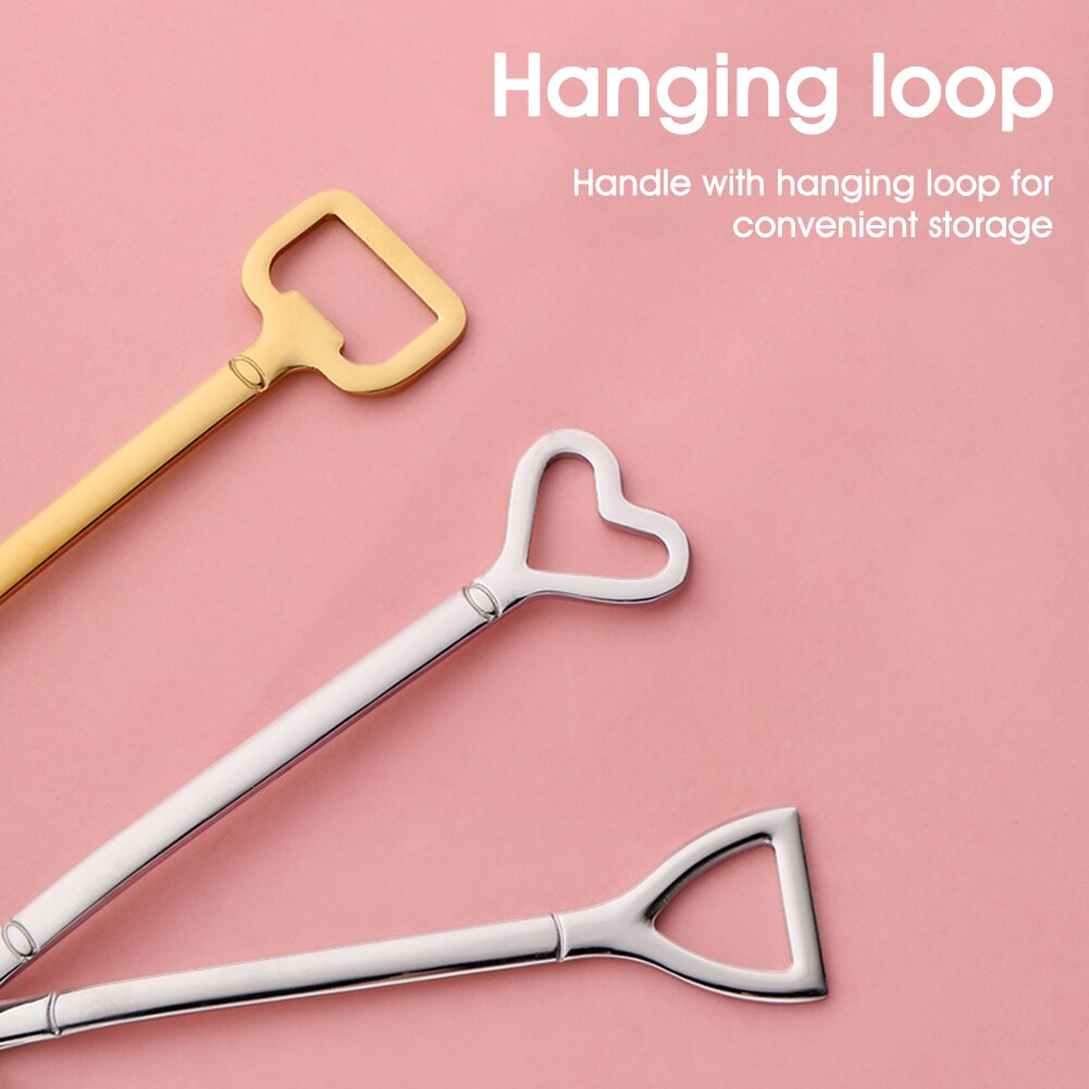 Retro Fruit Watermelon Spoon Stainless Steel Scoop Shovel Iron Dessert Spoon Summer Ice Cream Square Round Tip Spoon