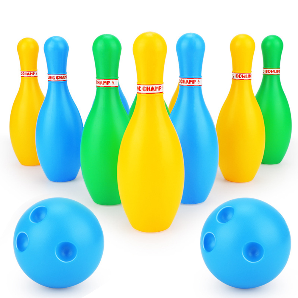 12 stk tidlig læring bowling sæt hjem forælder barn farverige familie spil pædagogisk sport legetøj ikke giftige stifter bolde abs: S