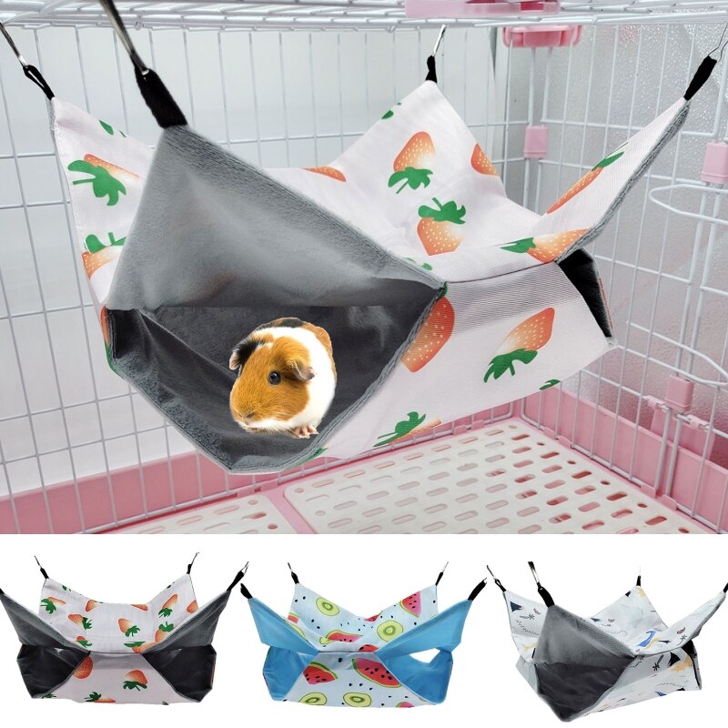 Chinchilla sac de couchage Cage balançoire lit se cacher petit Animal Cage pour animaux de compagnie lit en peluche se cacher pour Hamster facile à utiliser
