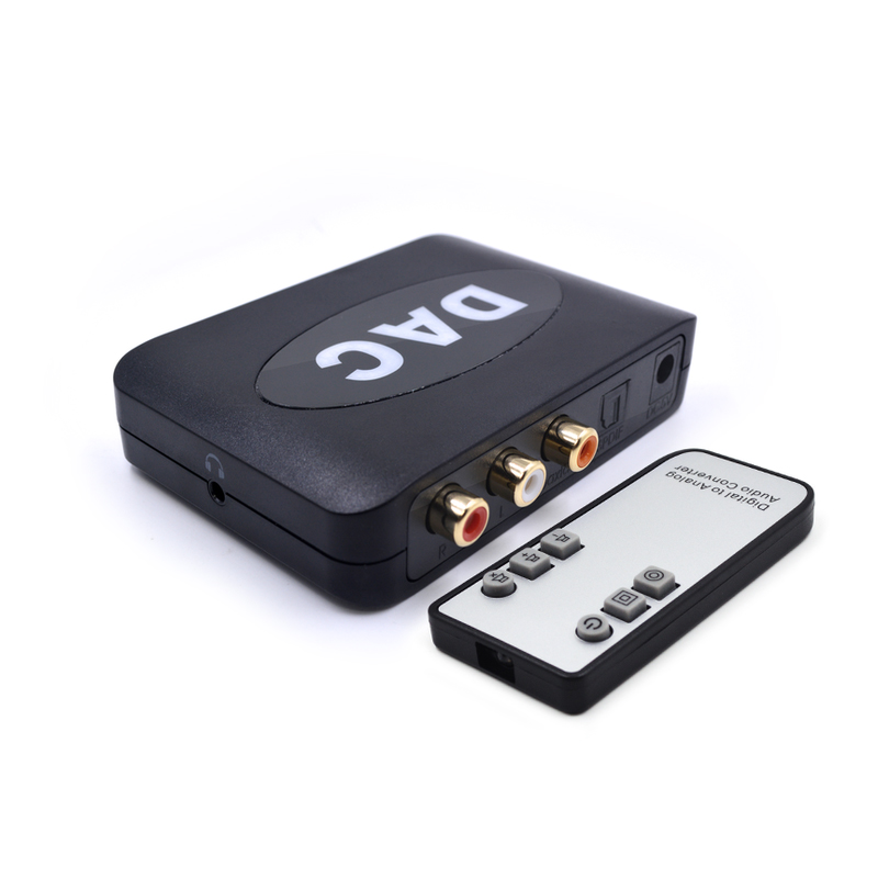 Digital to Analog Audio Converter Audio Signals to AV Power Amplifiers Audio Adapter