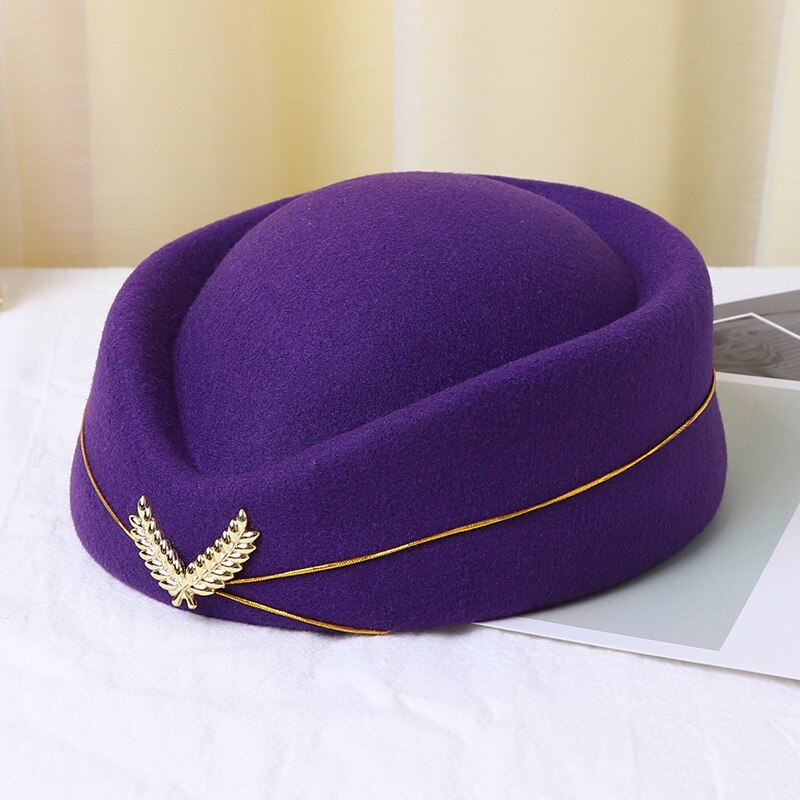 Huopa lentoemäntä hattu juhla cosplay villa lentoemännät baretti hatut lentoyhtiö seksikäs muodollinen univormu lippalakit asuste: 03