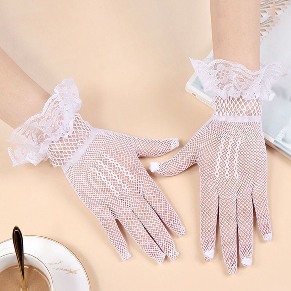 Elegante Damen-Spitzenhandschuhe Kurz – Für 1920er Jahre Party, Hochzeit & Abendball
