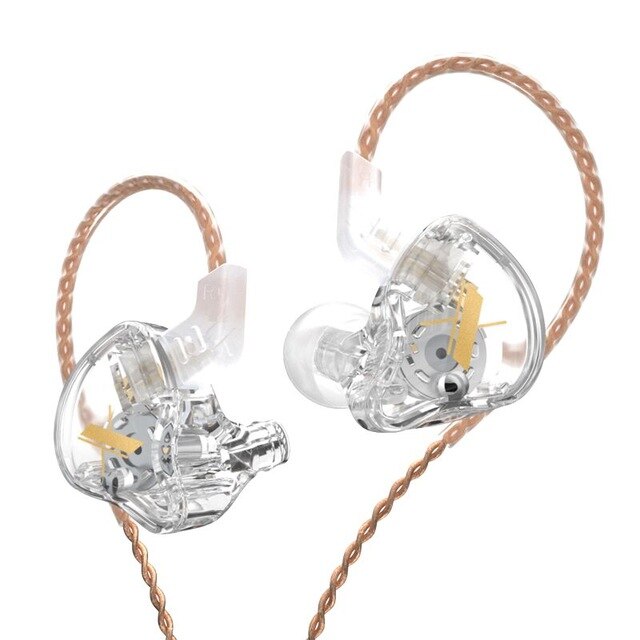 Auriculares dinámicos KZ EDX 1DD con Monitor de alta fidelidad para DJ, auriculares deportivos con cancelación de ruido, auriculares KZ ZST X ZSN PRO EDR1 ZAX ED9 ED12 ATE ZS3 ES3 ZS4 ZS3E: Clear no mic