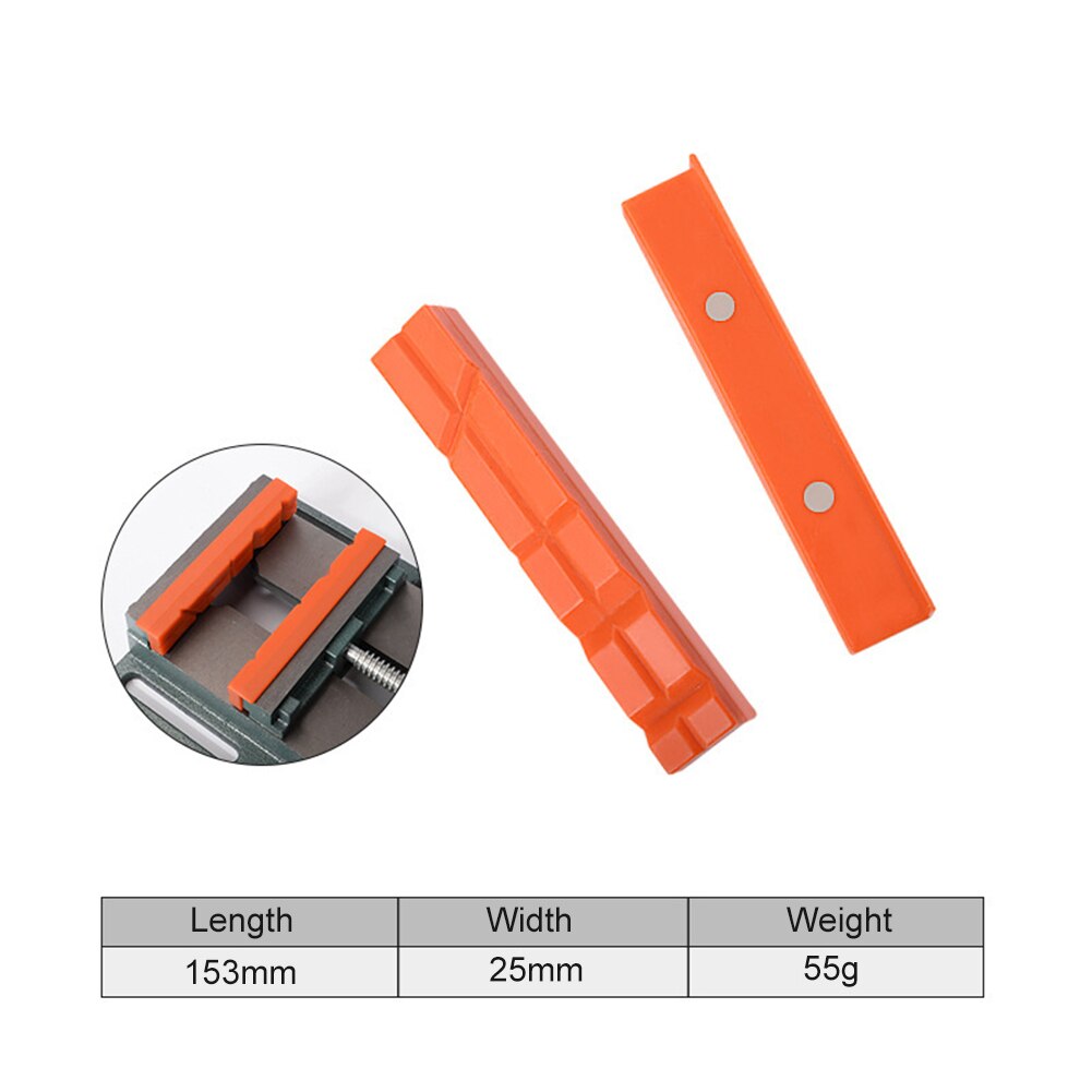 1 Pair Of Magnetic Soft Pad Jaws Rubber For Metal Vise 4.5Inch Long Pad Bench Vice Home improvement: B