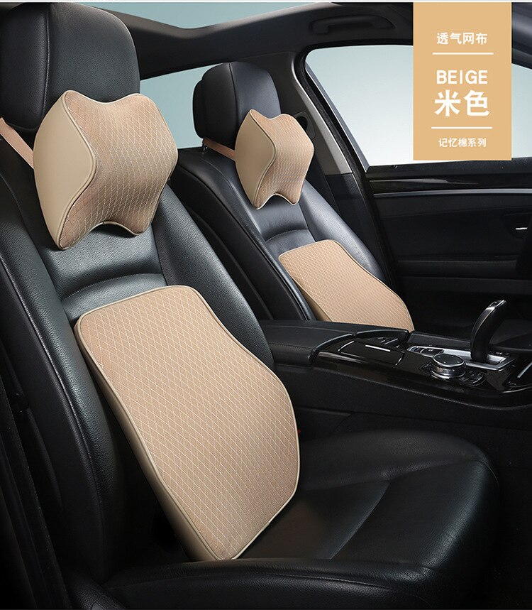 Appui-tête de voiture siège de voiture coussin arrière oreiller voiture cou oreiller coton cou oreiller voiture oreiller taille par mémoire