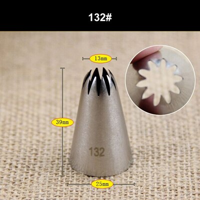 Medium Bloem Tips Rvs Icing Piping Nozzles Cake Decorating Pastry Tip Sets Cupcake Gereedschap Bakvormen: 132