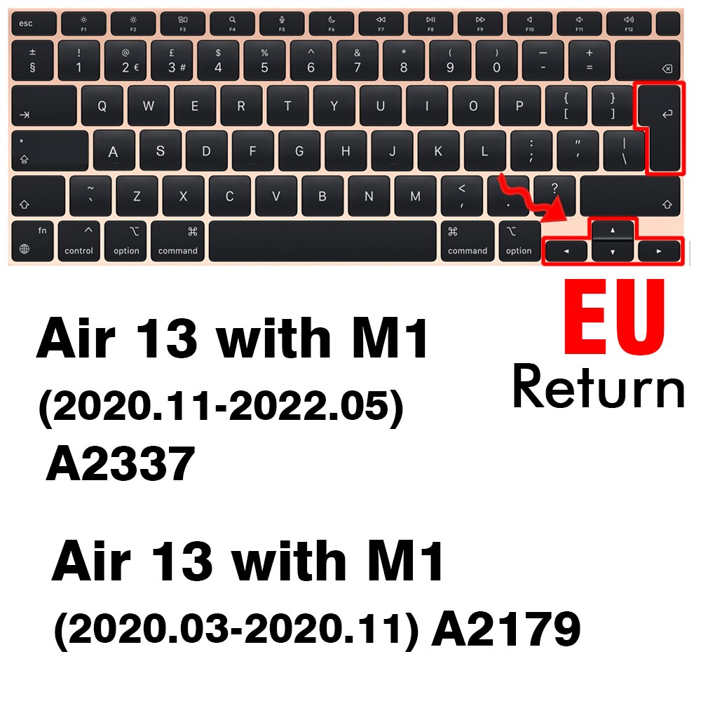 Pokrowiec na klawiaturę Macbook Air 13 M2 Pro 13 M1 Pro 14 16 Max silikonowe etui ochronne A2337 A2338 A2442 A2779 A2681 A2485: Black