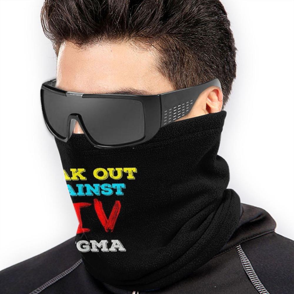 Hiv-bewustwording - spreek je uit tegen hiv-stigma 3d bandana gezicht nekwarmer zacht fleece masker sportsjaal hiv aids-bewustwording stigma
