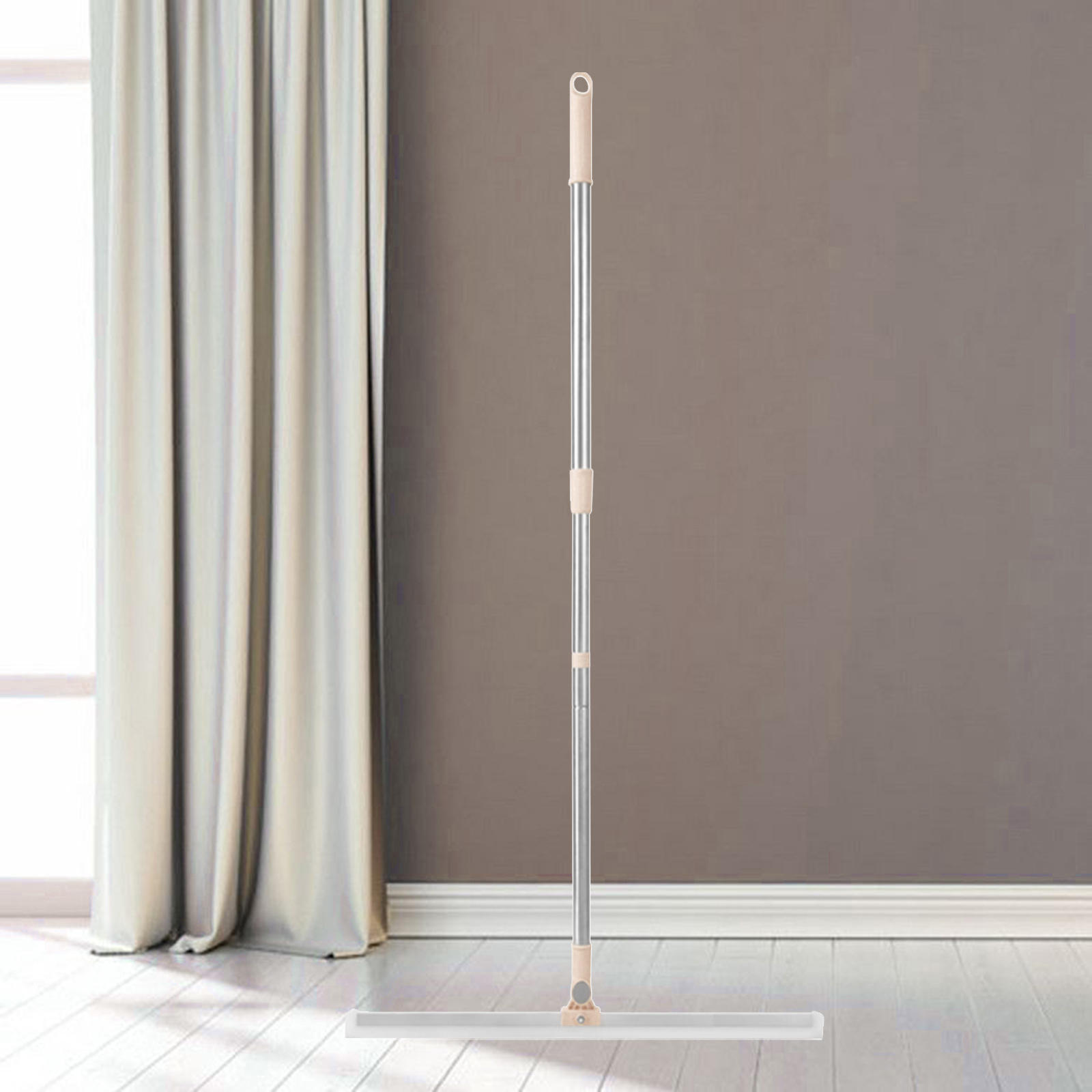 Heavy Duty Floor Scrubber Squeegee Handle Pet Hair Glass Tile Water Scrub Brush Cleaning Window Cleaner Tool