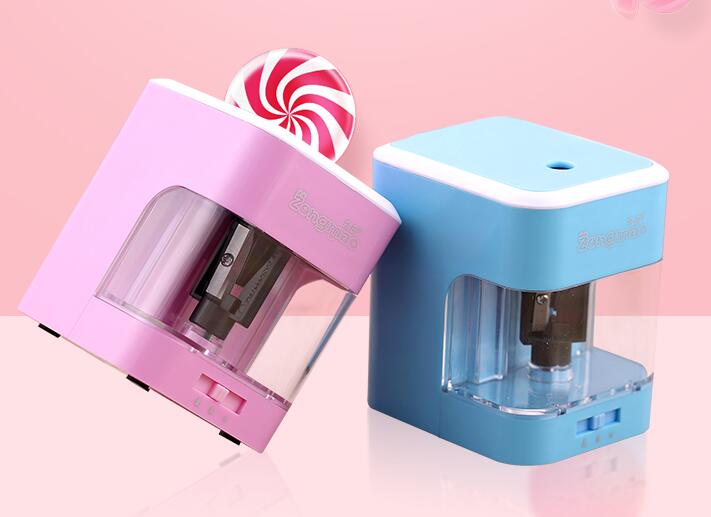 Primary school students pencil sharpener pencil sharpener child electric pencil sharpener fully-automatic multifunctional pencil: Pink