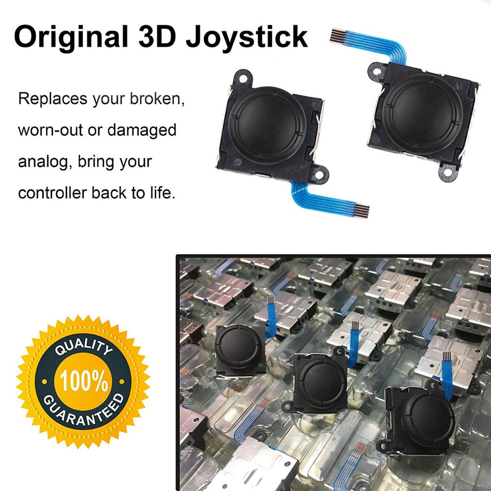 Original 3D Joystick analógico palos de pulgar de reemplazos destornillador para NS interruptor de Nintendo Con y Lite controlador